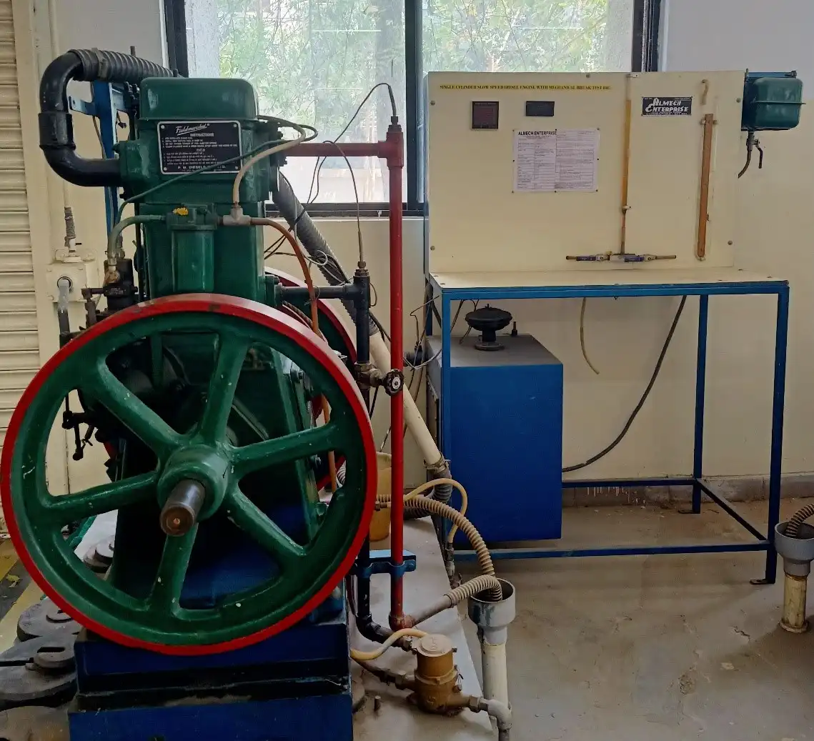 Single Cylinder Slow Speed Diesel Engine Test Rig with Mechanical Brake Dynamometer